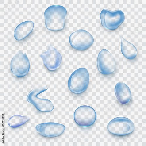 Set of icons realistic droplets