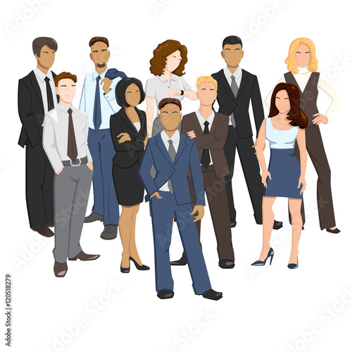 Vector illustrations of business people