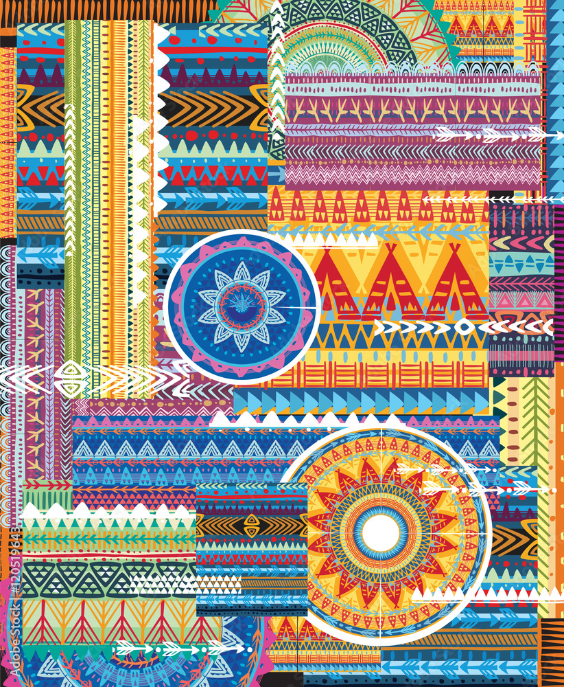 Background with tribal texture Background with tribal texture