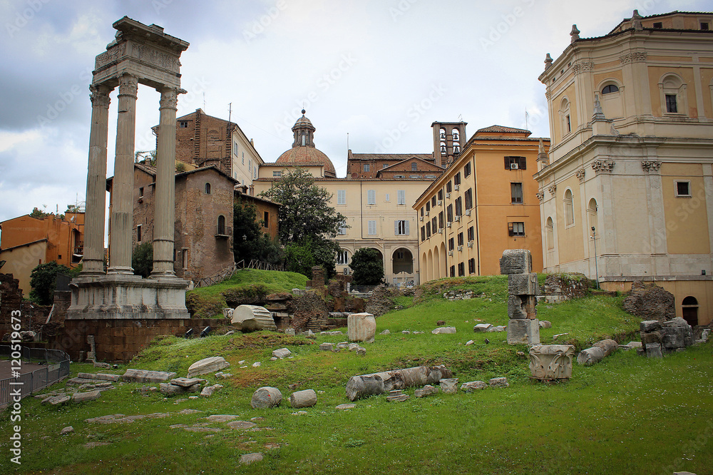 Roman ruins near Foro Romano