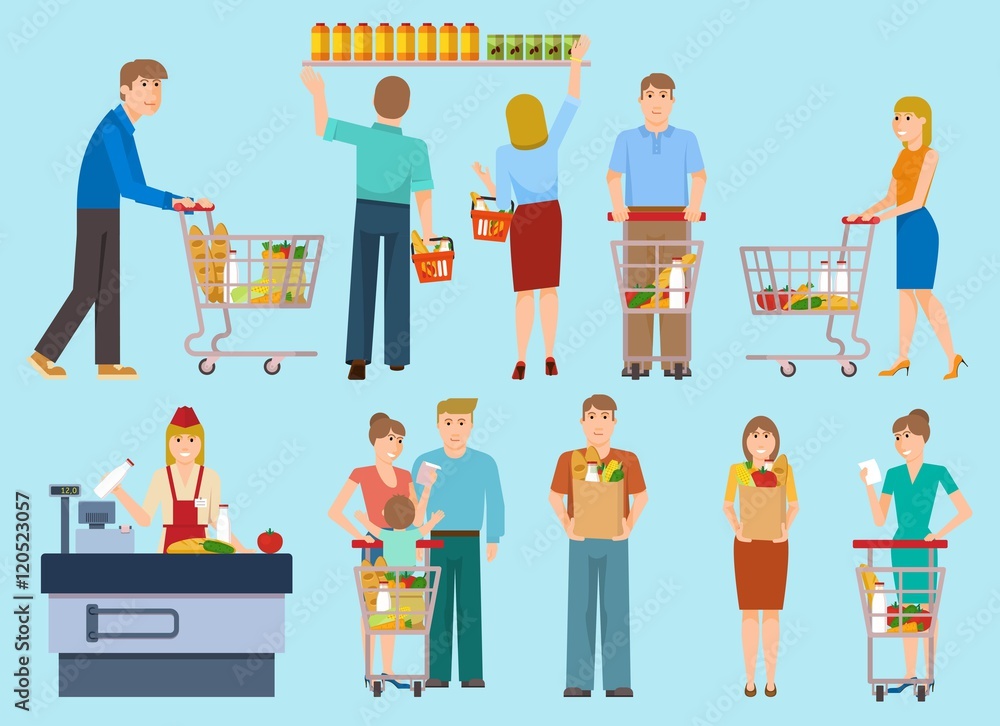 People In Supermarket Collection