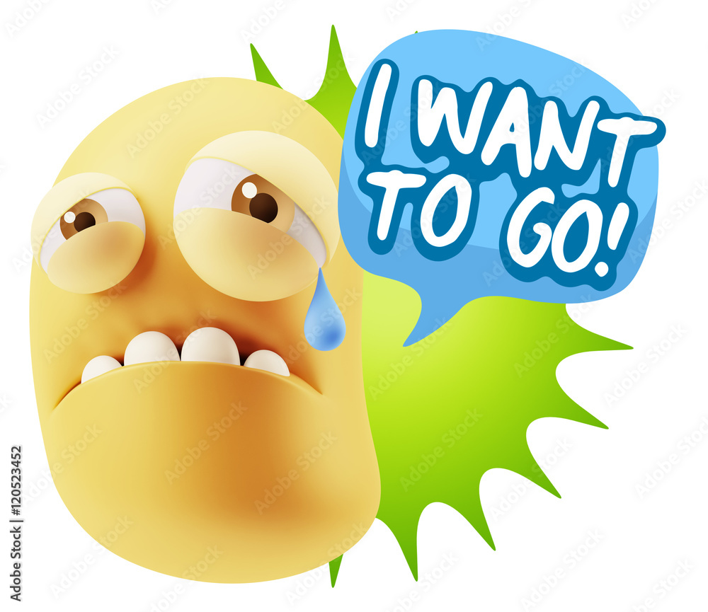 3d Illustration Sad Character Emoji Expression saying I Want to 3d Illustration Sad Character Emoji Expression saying I Want to