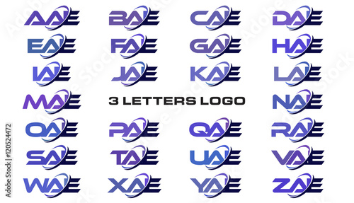3 letters modern generic swoosh logo AAE, BAE, CAE, DAE, EAE, FAE, GAE, HAE, IAE, JAE, KAE, LAE, MAE, NAE, OAE, PAE, QAE, RAE, SAE, TAE, UAE, VAE, WAE, XAE, YAE, ZAE