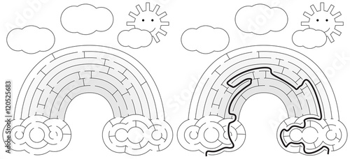 Easy rainbow maze