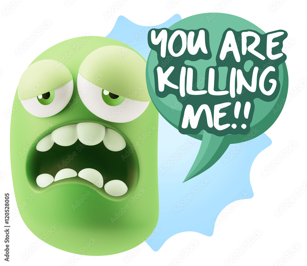 3d Rendering Sad Character Emoticon Expression saying You are Ki 3d Rendering Sad Character Emoticon Expression saying You are Ki