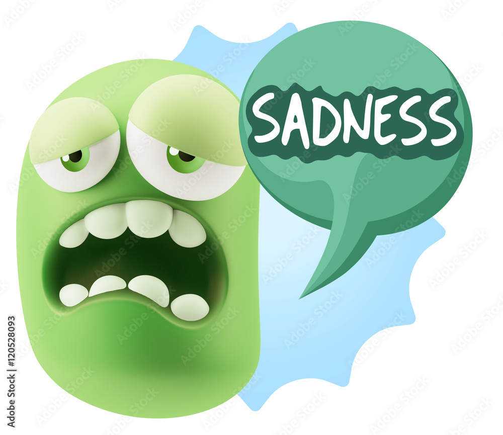 3d Rendering Sad Character Emoticon Expression saying Sadness wi 3d Rendering Sad Character Emoticon Expression saying Sadness wi