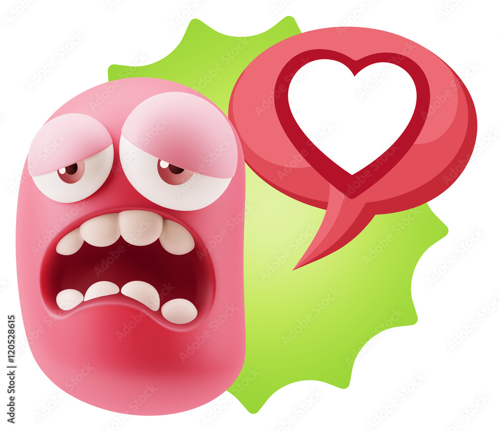 3d Rendering Sad Character Emoticon Expression saying Heart Shap 3d Rendering Sad Character Emoticon Expression saying Heart Shap