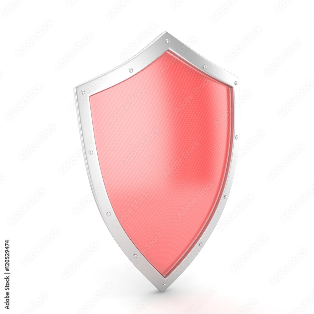 shield icon on white. 3d rendering. shield icon on white. 3d rendering.