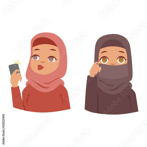 Arabic woman vector