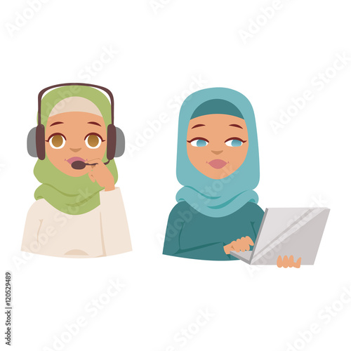 Arabic woman vector