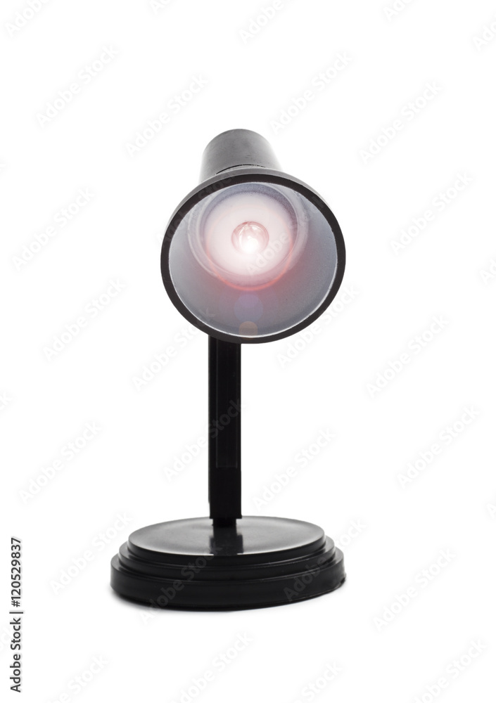 Black reading table lamp isolated over the white background Black reading table lamp isolated over the white background