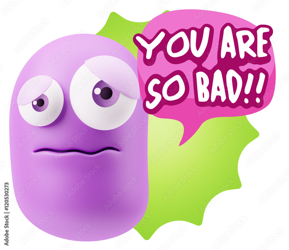 3d Rendering Sad Character Emoticon Expression saying You are so 3d Rendering Sad Character Emoticon Expression saying You are so