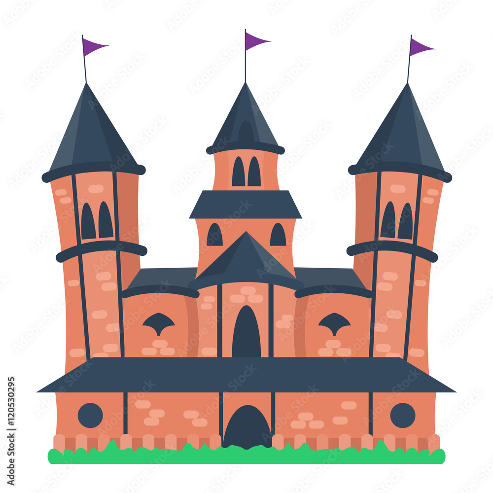 Castle cartoon vector illustration