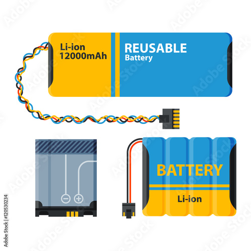 Computer batterie vector icon isolated