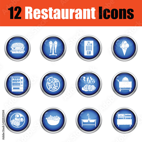 Restaurant icon set.