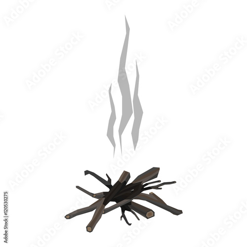 Bonfires isolated vector illustration.