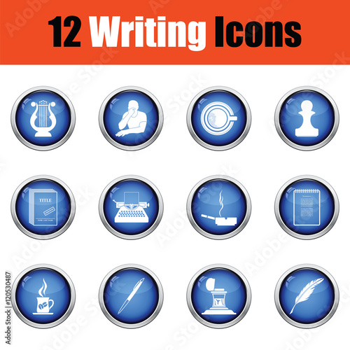 Set of writer icons Free Download Set of writer icons - GFXLoad