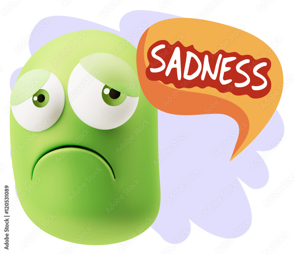 3d Rendering Sad Character Emoticon Expression saying Sadness wi 3d Rendering Sad Character Emoticon Expression saying Sadness wi