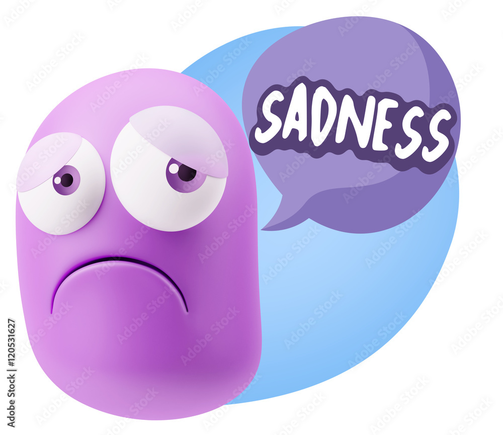 3d Rendering Sad Character Emoticon Expression saying Sadness wi 3d Rendering Sad Character Emoticon Expression saying Sadness wi