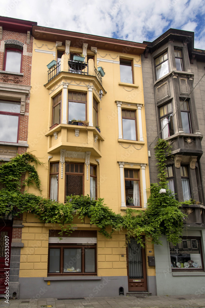 Fototapeta premium façade ancienne et ruelle à gand