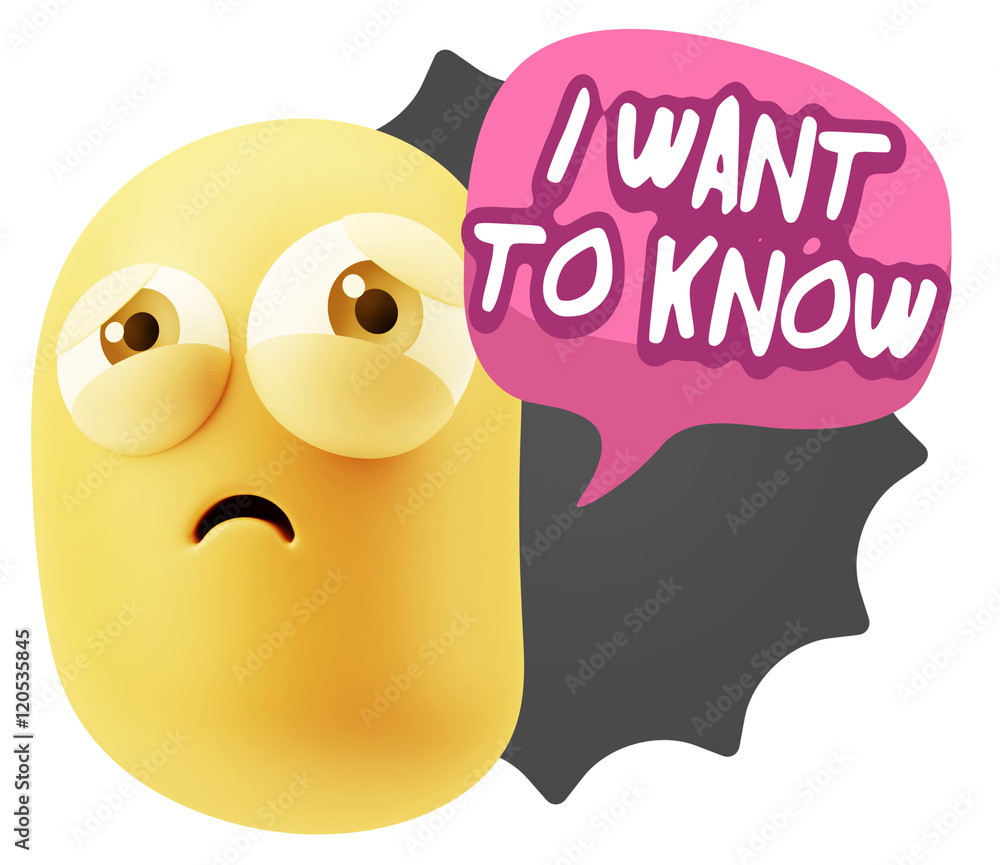 3d Rendering Sad Character Emoticon Expression saying I Want to 3d Rendering Sad Character Emoticon Expression saying I Want to