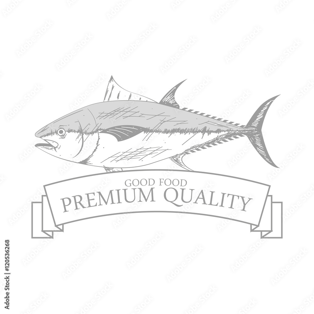 Obraz premium Sea food label
