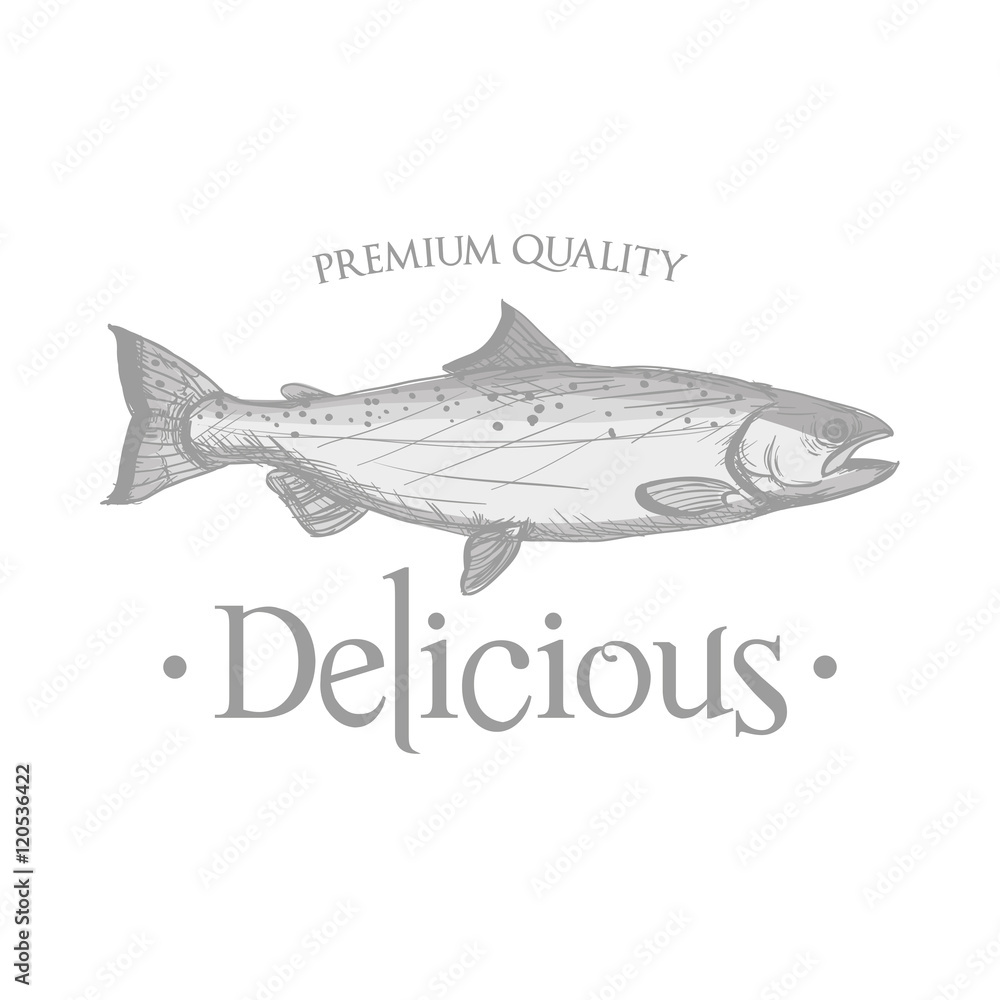 Obraz premium Sea food label
