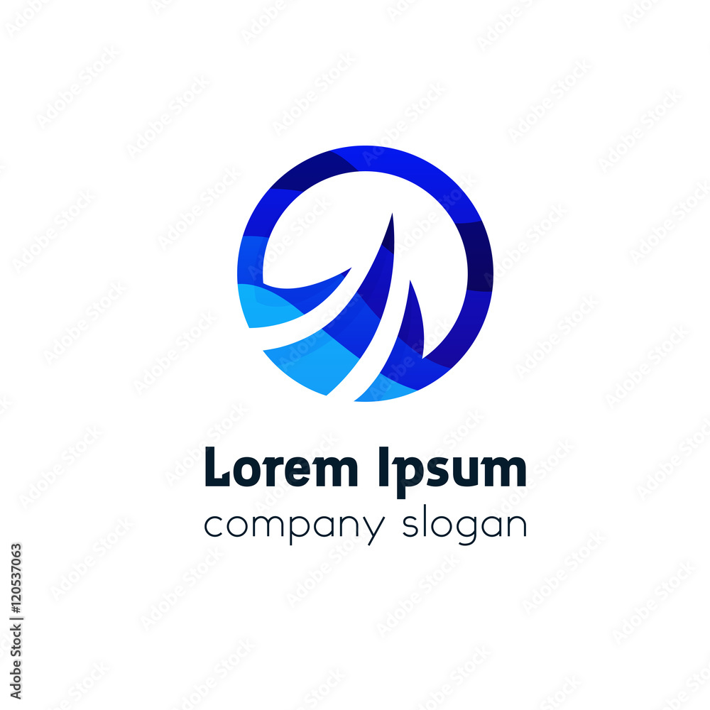 Abstract layered watter sign icon company logo vector design Abstract layered watter sign icon company logo vector design