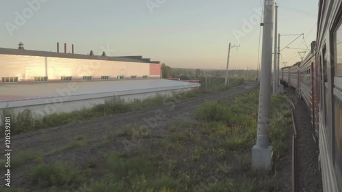 Wallpaper Mural Suburban train at sunset Torontodigital.ca