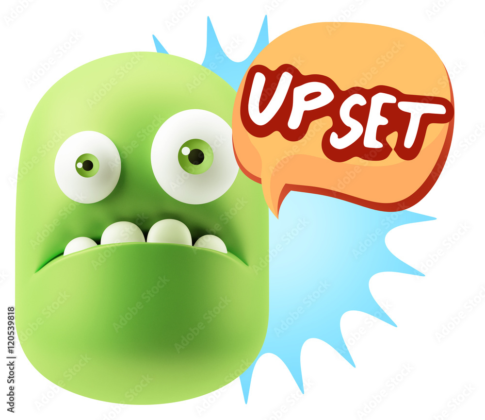 3d Rendering Sad Character Emoticon Expression saying Upset with 3d Rendering Sad Character Emoticon Expression saying Upset with