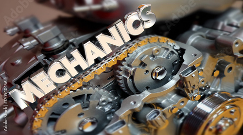 Mechanics Automotive Technician Job Engine 3d Illustration