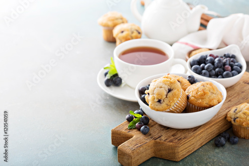Wallpaper Mural Blueberry muffins in a bowl Torontodigital.ca