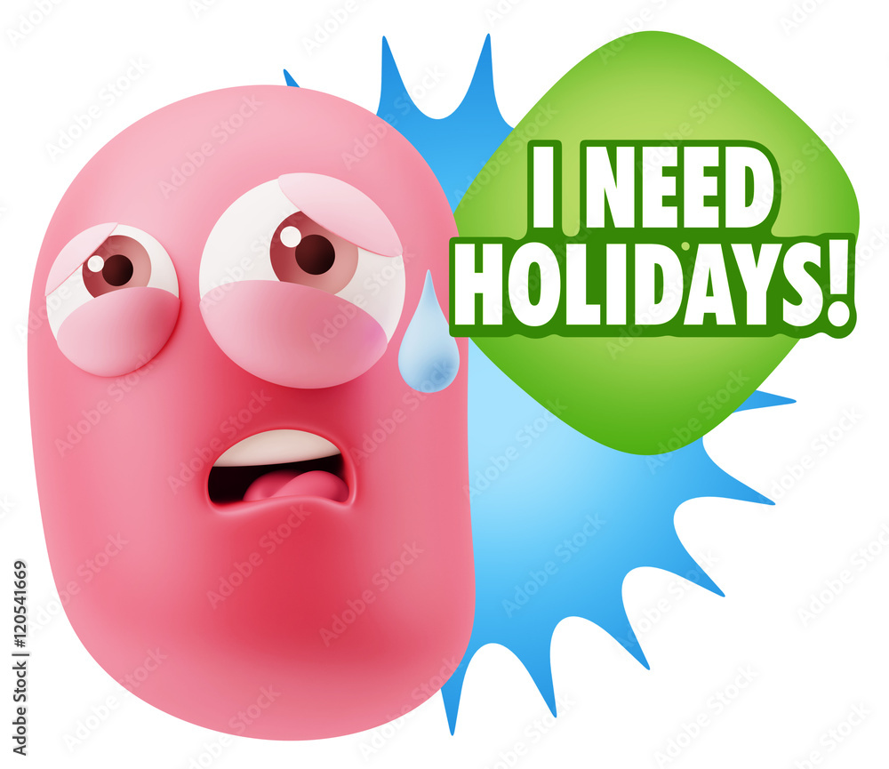 3d Rendering Sad Character Emoticon Expression saying I Need Hol 3d Rendering Sad Character Emoticon Expression saying I Need Hol