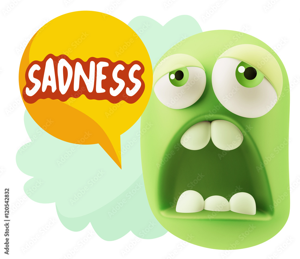 3d Rendering Sad Character Emoticon Expression saying Sadness wi 3d Rendering Sad Character Emoticon Expression saying Sadness wi