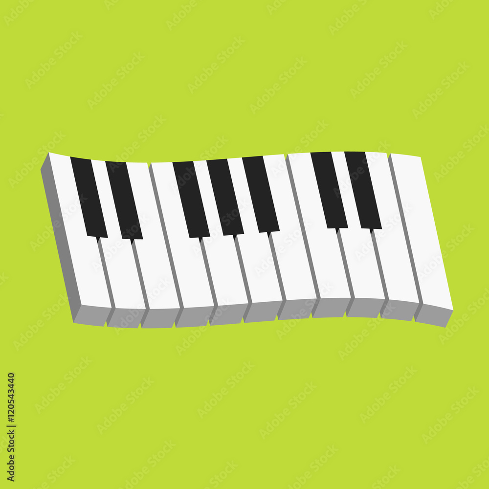 Fototapeta premium Piano vector for World Music Day with nice and creative illustration in a background.