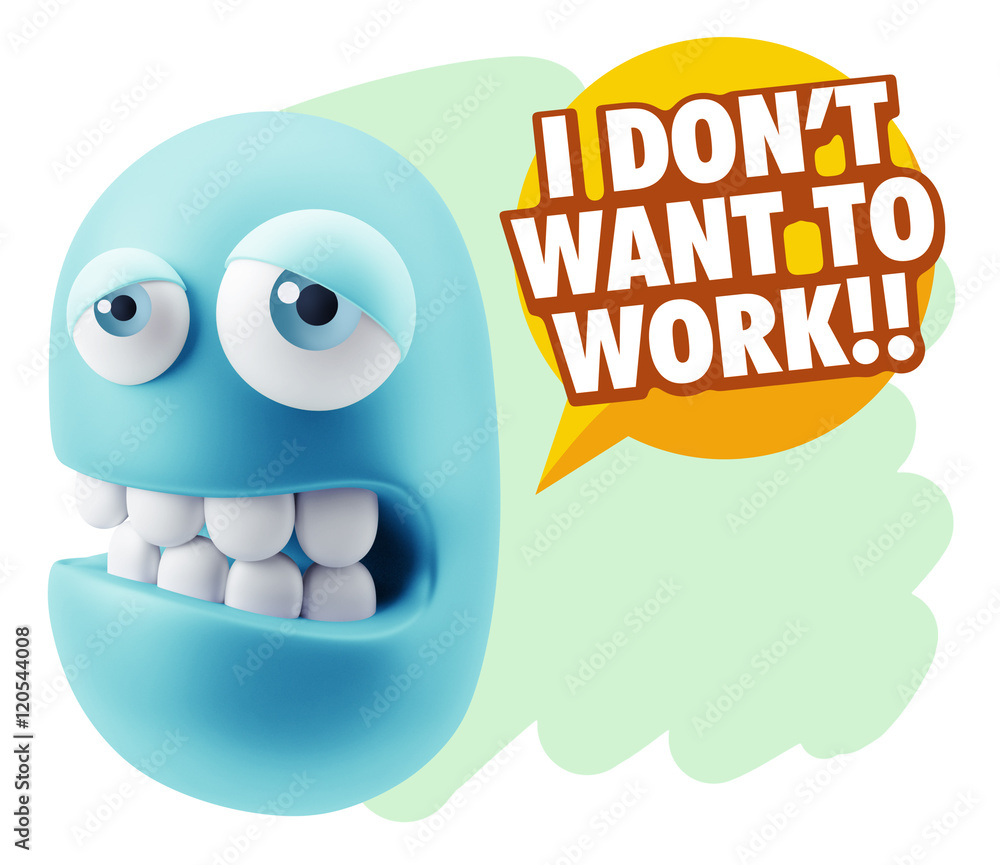 3d Rendering Sad Character Emoticon Expression saying I Don't Wa 3d Rendering Sad Character Emoticon Expression saying I Don't Wa