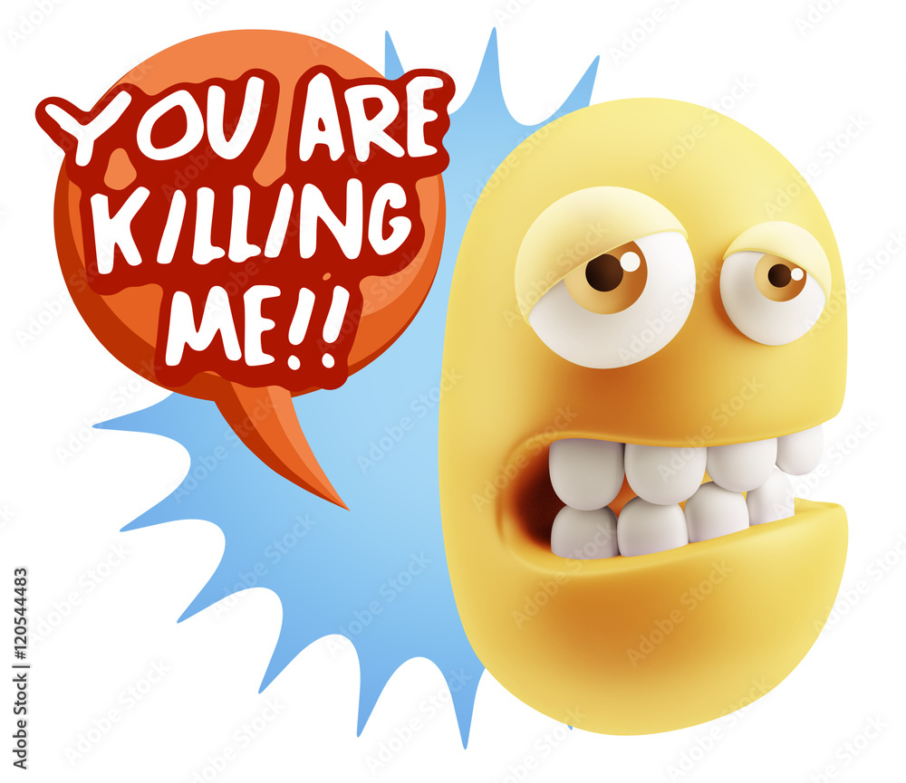 3d Rendering Sad Character Emoticon Expression saying You are Ki 3d Rendering Sad Character Emoticon Expression saying You are Ki