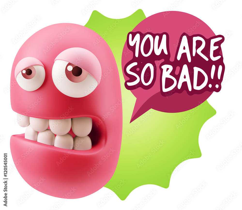 3d Rendering Sad Character Emoticon Expression saying You are so 3d Rendering Sad Character Emoticon Expression saying You are so