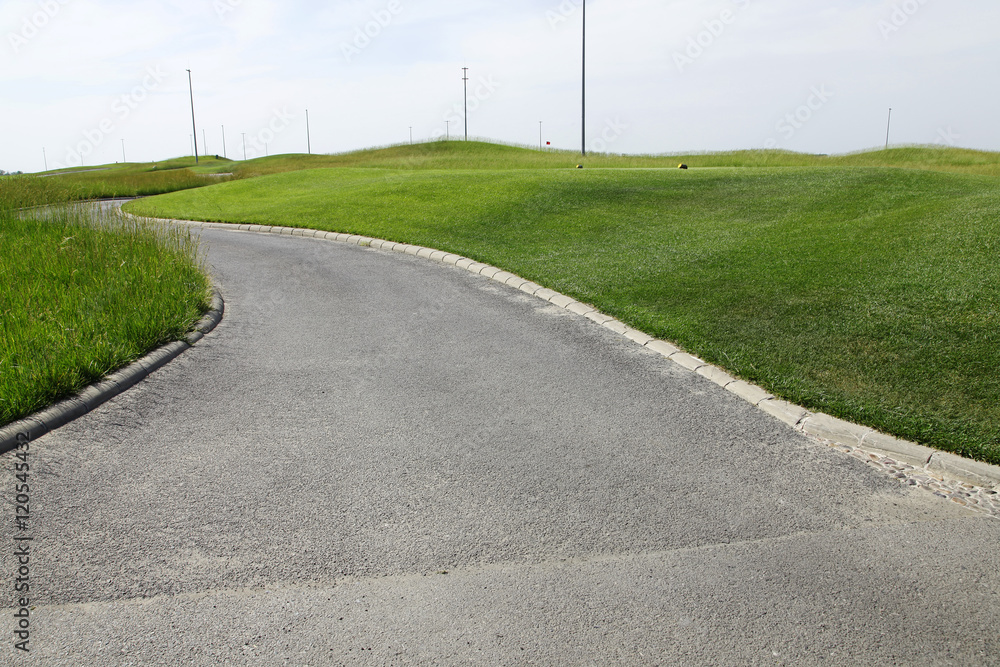 The golf course landscape