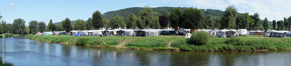 Camping on the river Camping on the river