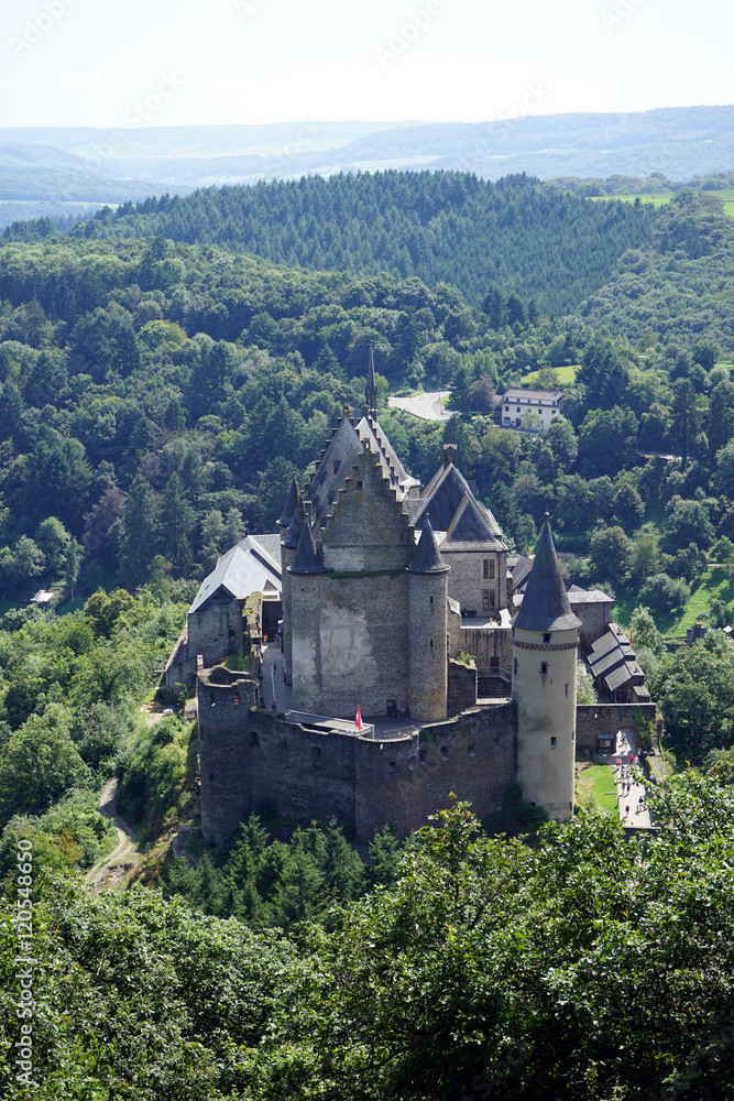 Vianden castle on the hill