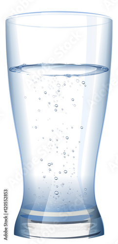 Full glass of cold fresh water