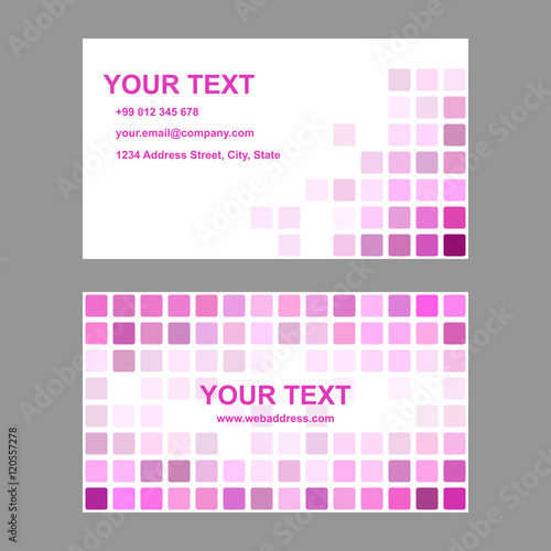 Magenta abstract business card template design