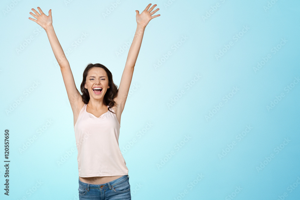 Portrait of a young happy smiling woman Portrait of a young happy smiling woman