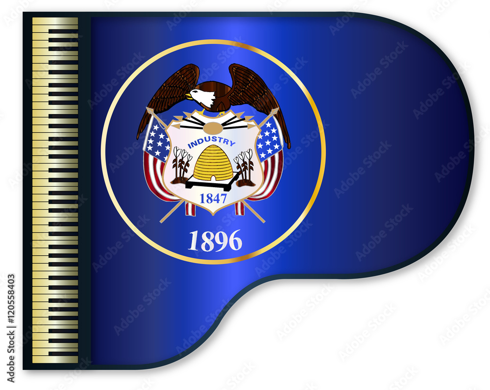 Fototapeta premium Grand Piano Utah Flag