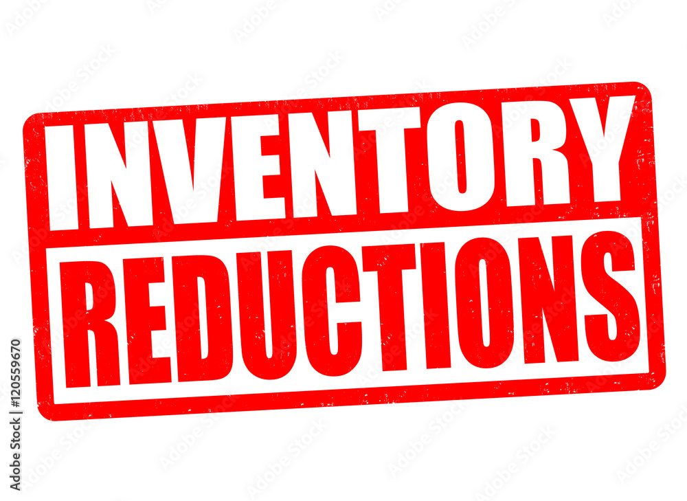 Inventory reductions stamp or sign Inventory reductions stamp or sign