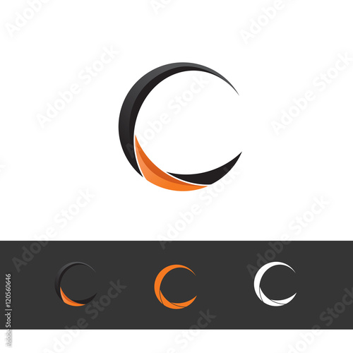 letter C - crescent like logo