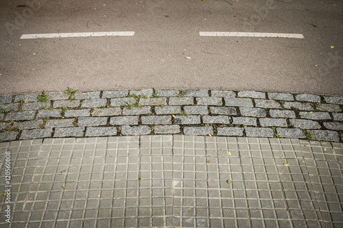 Bicycle route in Sant Cugat del Valles in Barcelona photo