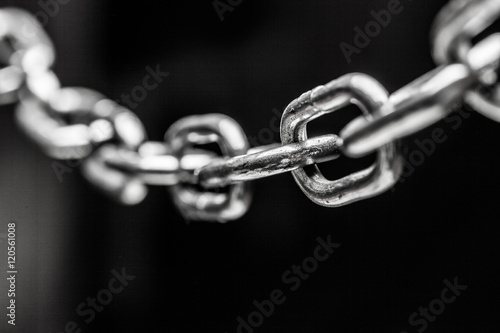 Strong chain black background