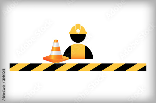 Illustration of a website under construction sign